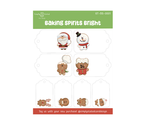 Baking Spirits Bright - Gift Tag Sticker Sheet
