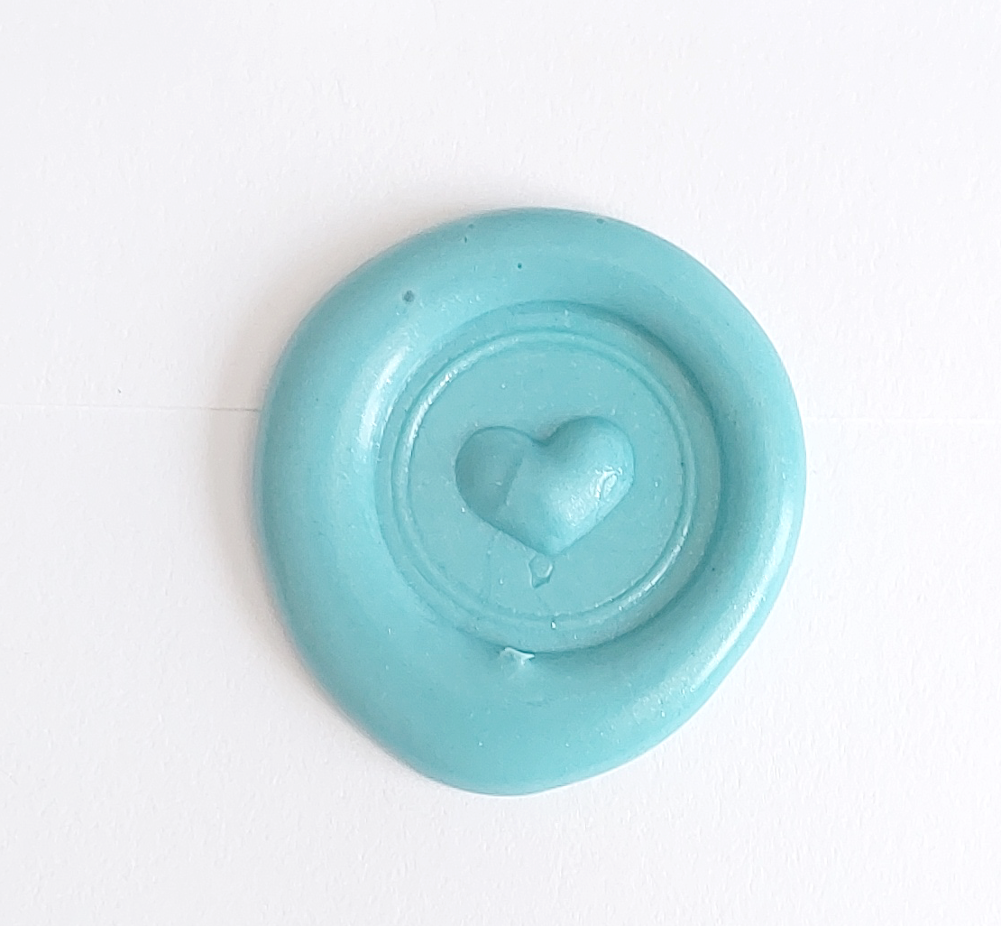 Small Heart Wax Seal Stickers